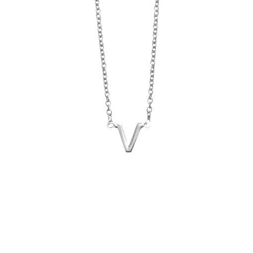 SS LETTER NECKLACE - V