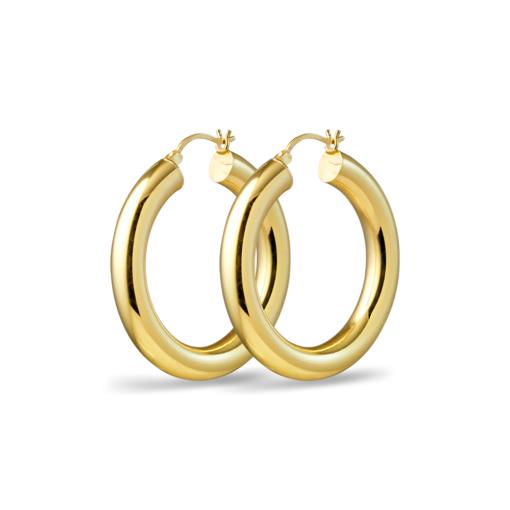 SS / GP TUBE HOOP EARRINGS