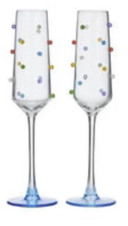 'POLKA' WINE FLUTES SET 2