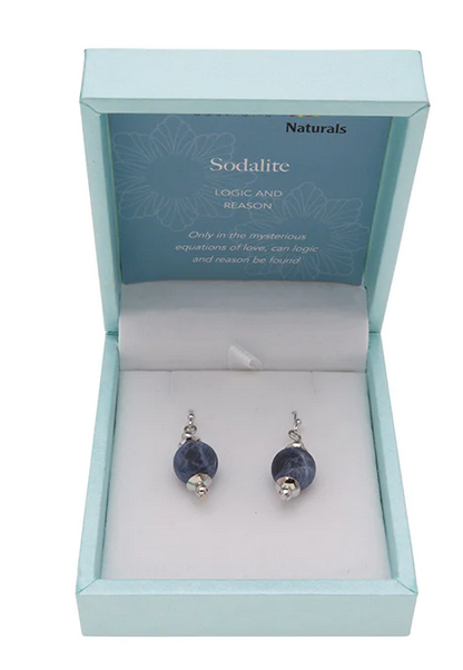 NATURAL SODALITE DROP EARRINGS