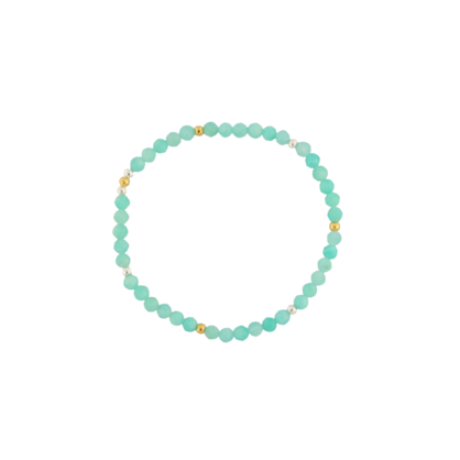AMAZONITE FACET 4MM BRACELET