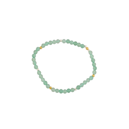 GREEN AVENTURINE 4MM ROUND GEM BRACELET
