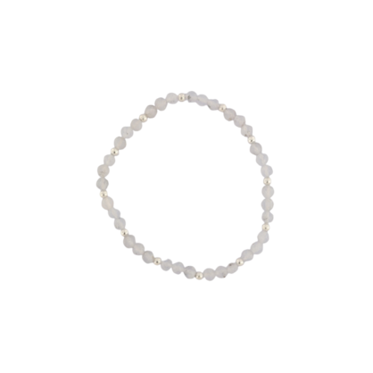 AQUA CHALCEDONY FACET 4MM GEM BRACELET