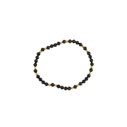 BLACK SPINEL 4MM GEM BRACELET