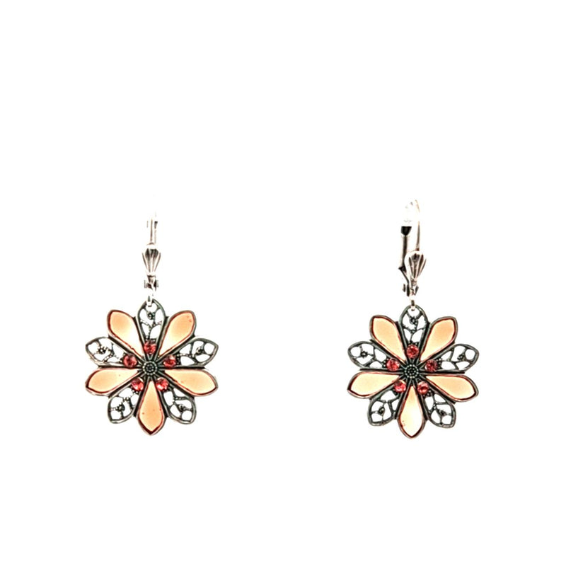 AU BOUT DES REVES ORANGE GLASS EARRINGS