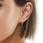 AU BOUT DES REVES GREEN DROP EARRINGS