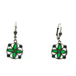 AU BOUT DES REVES GREEN DROP EARRINGS
