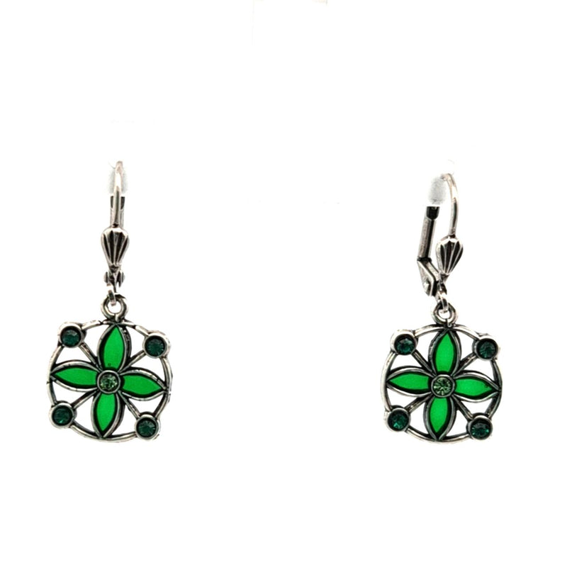 AU BOUT DES REVES GREEN DROP EARRINGS
