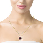 AU BOUT DES REVES RED SUN STYLE NECKLACE