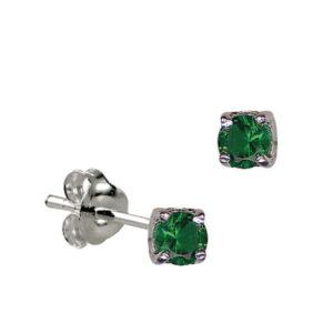 STERLING SILVER CRYSTAL BIRTHSTONE EARRING - MAY