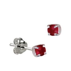 STERLING SILVER CRYSTAL BIRTHSTONE EARRING - JULY