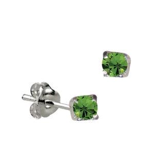 STERLING SILVER CRYSTAL BIRTHSTONE EARRING - AUG