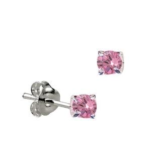 STERLING SILVER CRYSTAL BIRTHSTONE EARRING - OCT