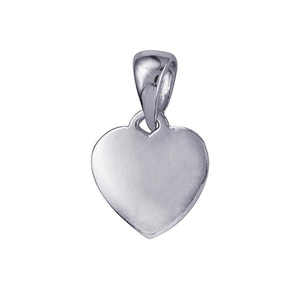 STERLING SILVER 10MM HEART ENGRAVING DISC