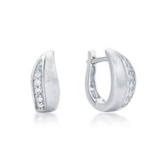 STERLING SILVER CUBIC ZIRCONIA SET HUGGIES
