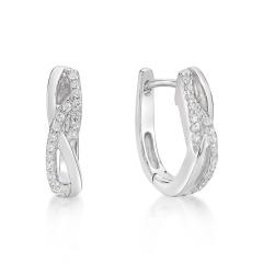 STERLING SILVER INFINITY STYLE HUGGIE
