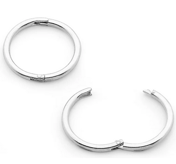 STERLING SILVER HINGED SLEEPER - 12MM