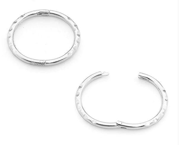 FACETED STERLING SILVER SLEEPERS 10MM