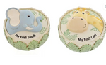 SET OF TWO ANIMAL TOOTH & CURL BOXES
