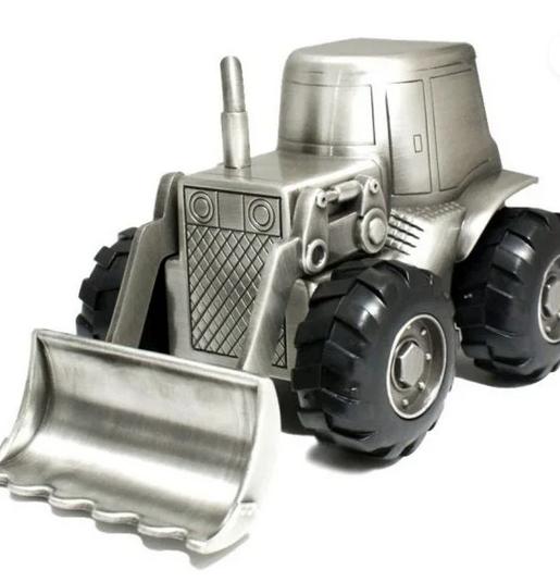 MONEY BOX - PEWTER TRACTOR