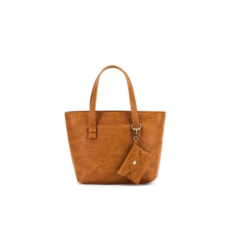 TAN 3 PIECE HANDBAG