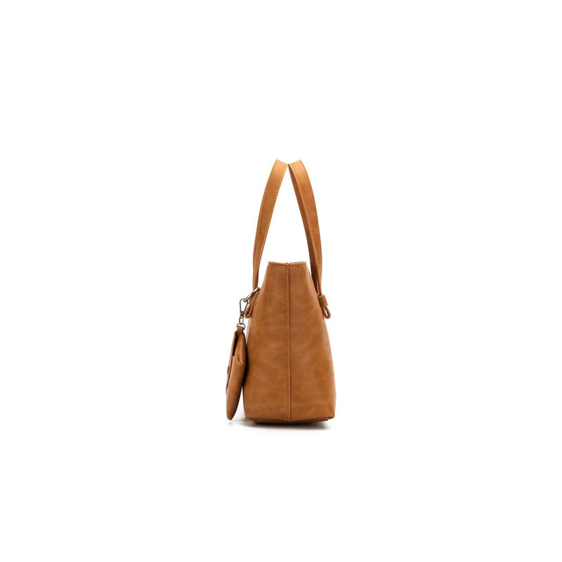 TAN 3 PIECE HANDBAG