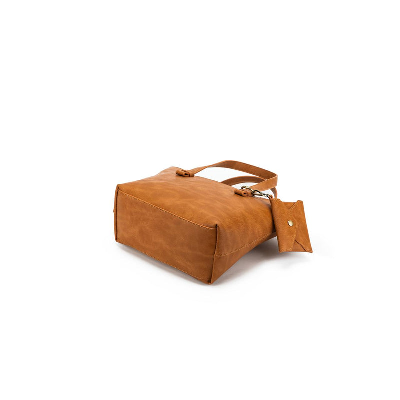 TAN 3 PIECE HANDBAG