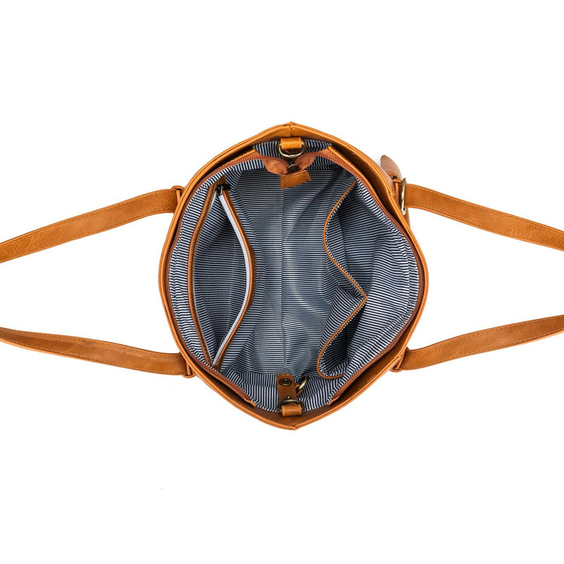 TAN 3 PIECE HANDBAG
