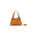 TAN 2 PIECE TOP HANDLE HANDBAG