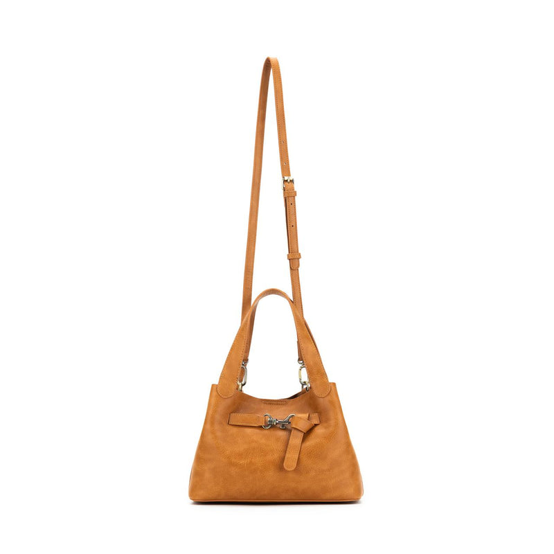 TAN 2 PIECE TOP HANDLE HANDBAG