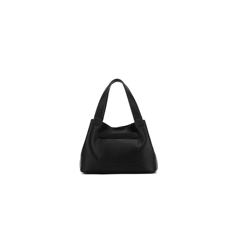 BLACK 2 PIECE TOP HANDLE HANDBAG