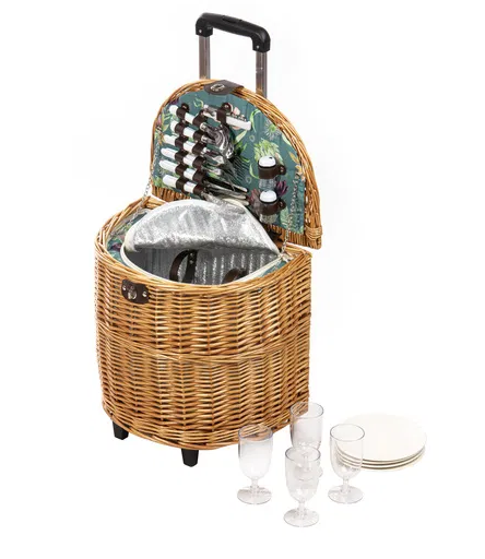 LEURA 4 PERSON TROLLEY PICNIC BASKET
