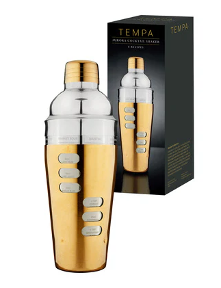 Aurora Recipe Gold Cocktail Shaker