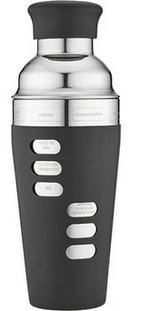AURORA RECIPE MATT BLACK COCKTAIL SHAKER