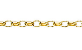 9CT YELLOW GOLD SOLID DIAMOND CUT OVAL BELCHER BRACELET