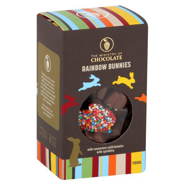 CHOCOLATE RAINBOW BUNNIES 150G
