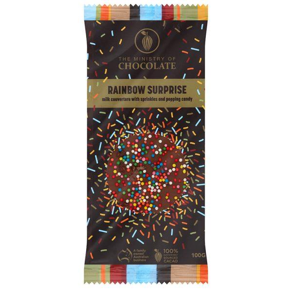 MILK CHOCOLATE BAR - RAINBOW SURPRISE 100G