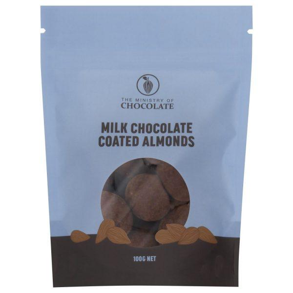 MILK CHOCOLATE COATED ALMONDS - 100G