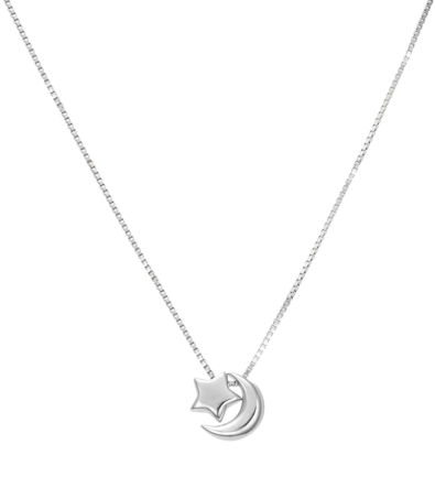 STERLING SILVER CHAIN WITH CELESTIAL PENDANT