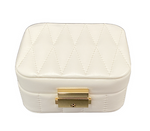 SMALL WHITE TRAVEL JEWELLERY BOX