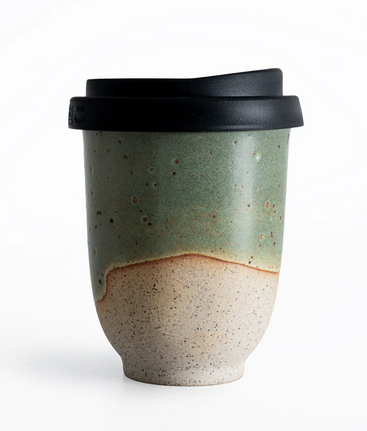 TRAVEL MUG 12OZ WITH LID - FOREST MOSS