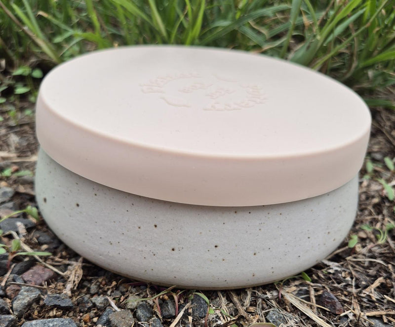 CERAMIC BOWL WITH LID - SMALL - SANDY