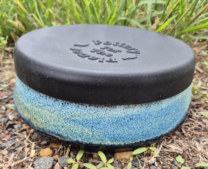 CERAMIC BOWL WITH LID - LARGE - MERLIN
