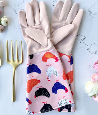 GARDENING GLOVES - BRIGHT HENS