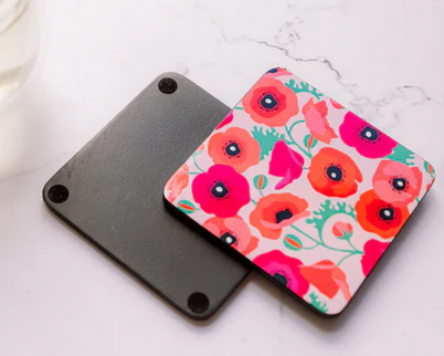 COASTERS - POPPIES