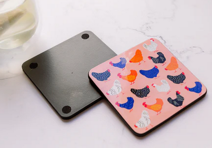 COASTERS - BRIGHT HENS