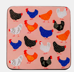COASTERS - BRIGHT HENS