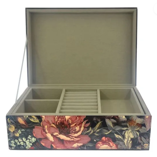 GOLDEN BOUQUET JEWEL BOX WITH TRAY