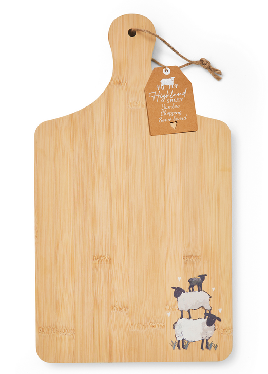 HIGHLAND SHEEP - BAMBOO SERVING BOARD