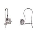 STERLING SILVER CUBIC ZIRCONIA CLOSED EARWIRE